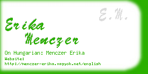 erika menczer business card